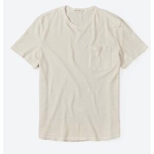Marine Layer Slub Pocket Tee Mens XL Antique White $64 New NWOT Soft Cotton